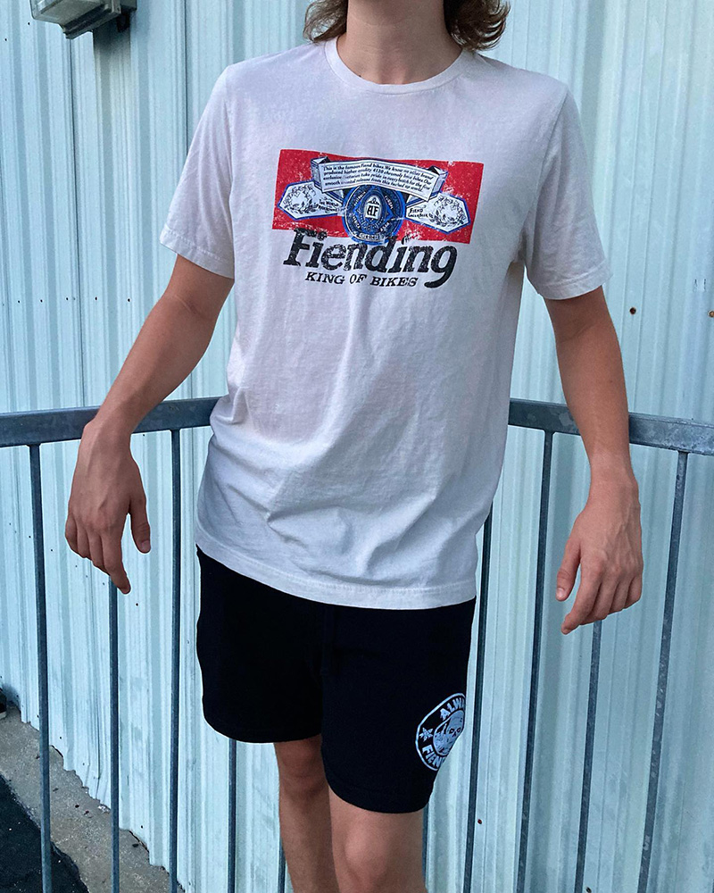 Fiend Shirt King Of Bikes Vintage White Fiend Shirt King Of Bikes Vintage White