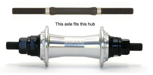 Proper Axle For 3/8 Microlite V3 Front Hub 61mm Proper Axle For 3/8 Microlite V3 Front Hub 61mm